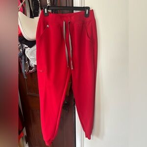 Figs Red Joggers Women